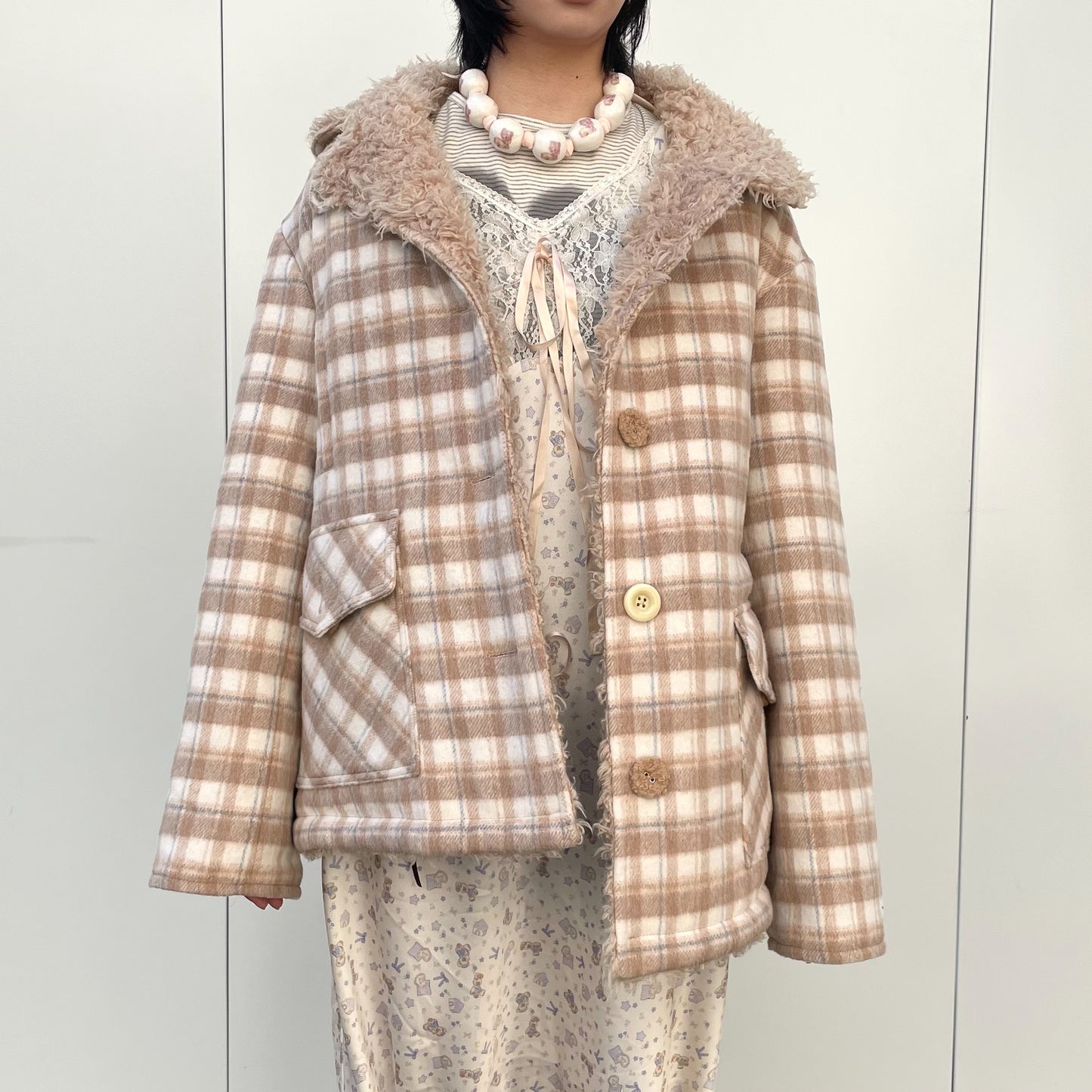 Be My Letter Coat / Beige / リバーシブルジャケット