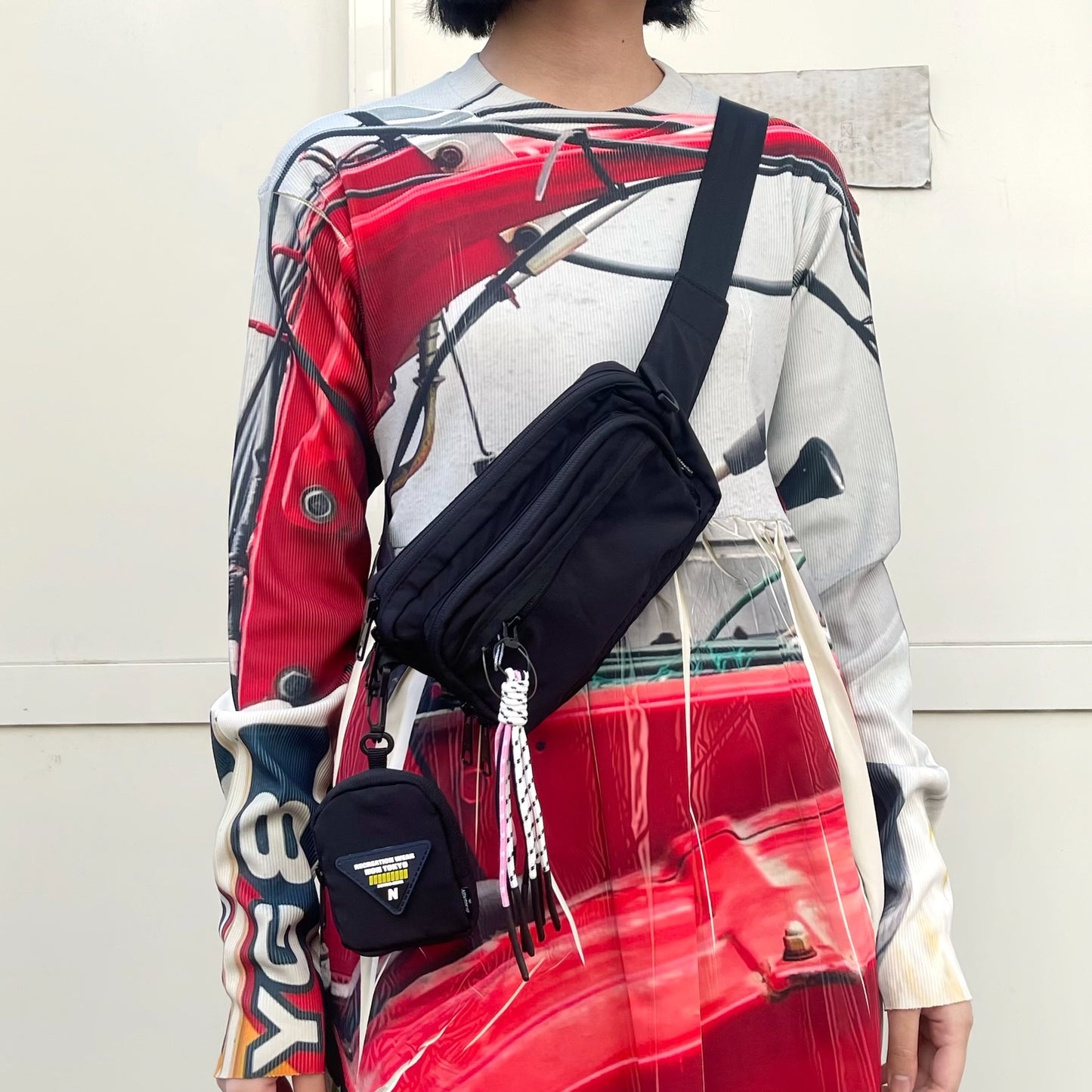 2WAY WAIST POUCH / BLACK / 2WAYウエストポーチ