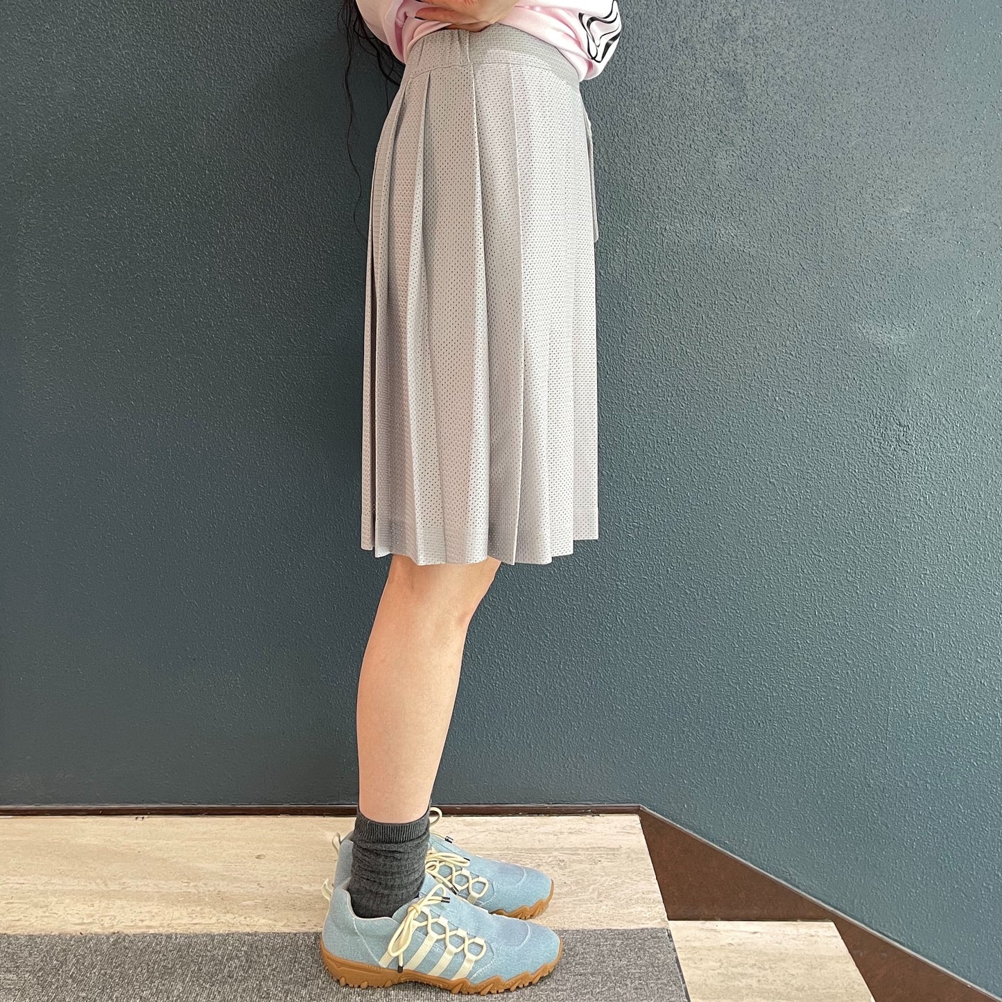 [fa.er.ie] mesh pocket pleats skirt pants / grey / メッシュポケットプリーツスカートパンツ