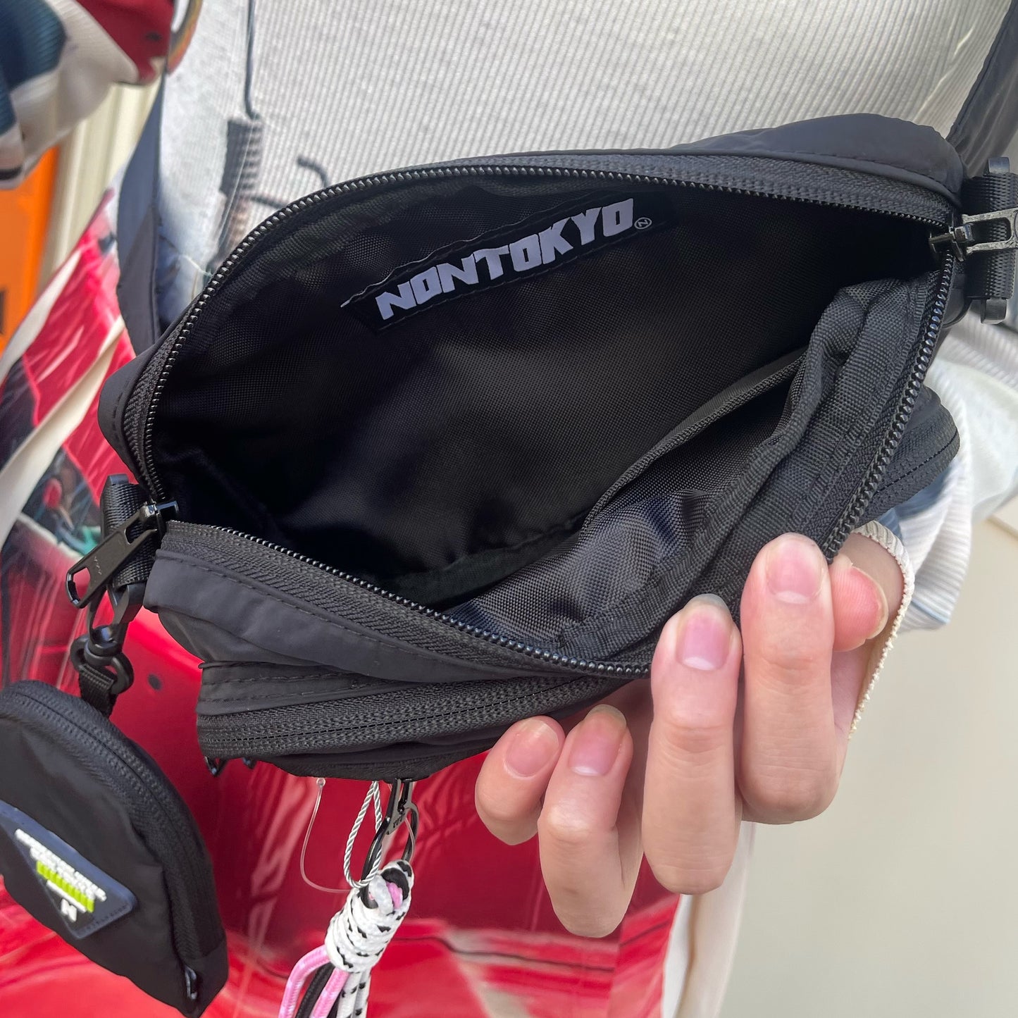 2WAY WAIST POUCH / BLACK / 2WAYウエストポーチ