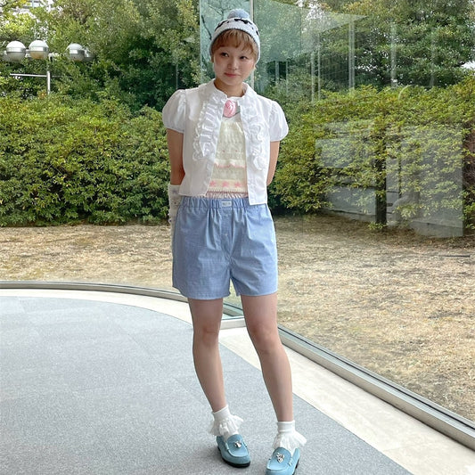 Puppies knitted hat / Blue / パピーニットハット