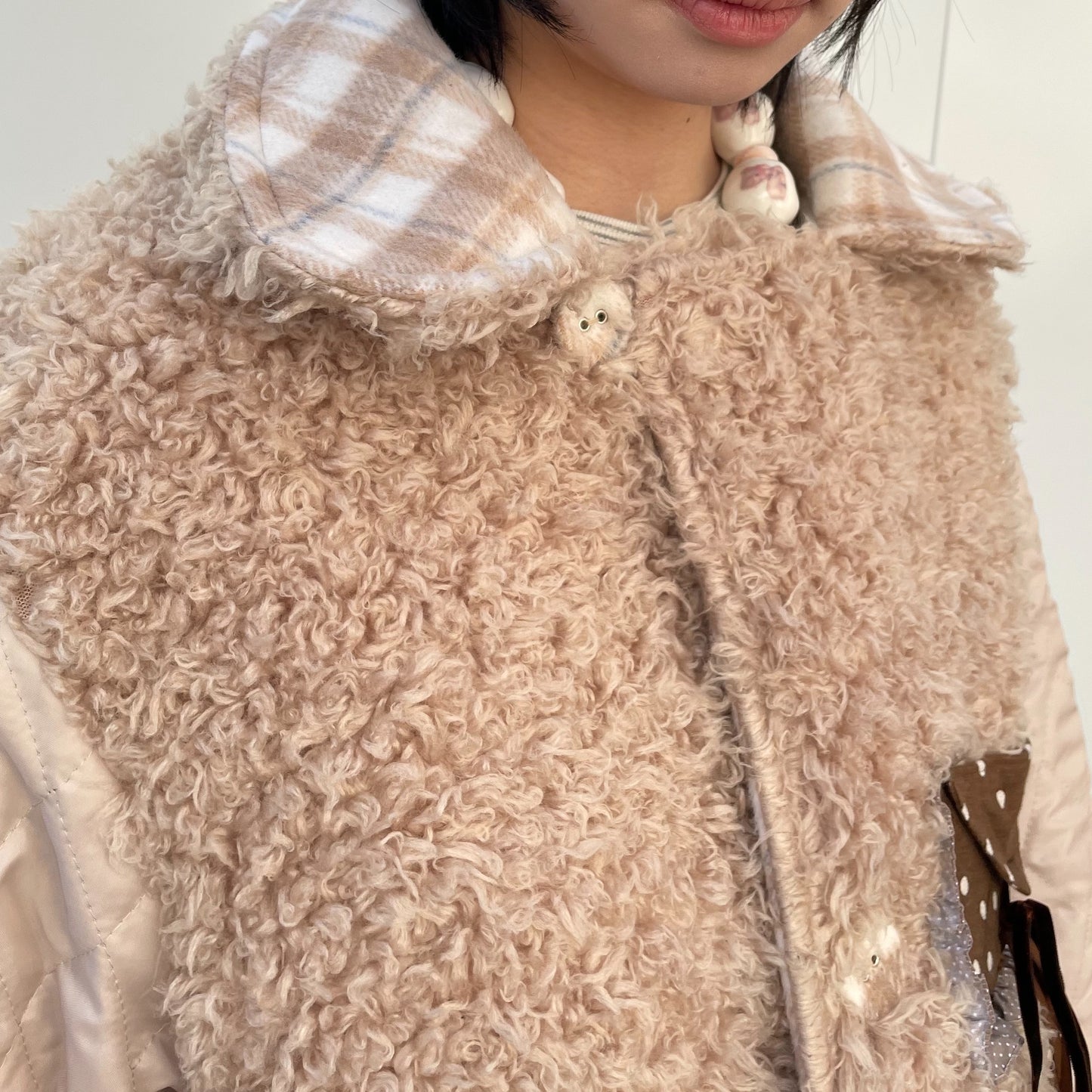 ペルージャ　リブジャケット　M① Be My Letter Coat / Beige / リバーシブルジャケット | シープ