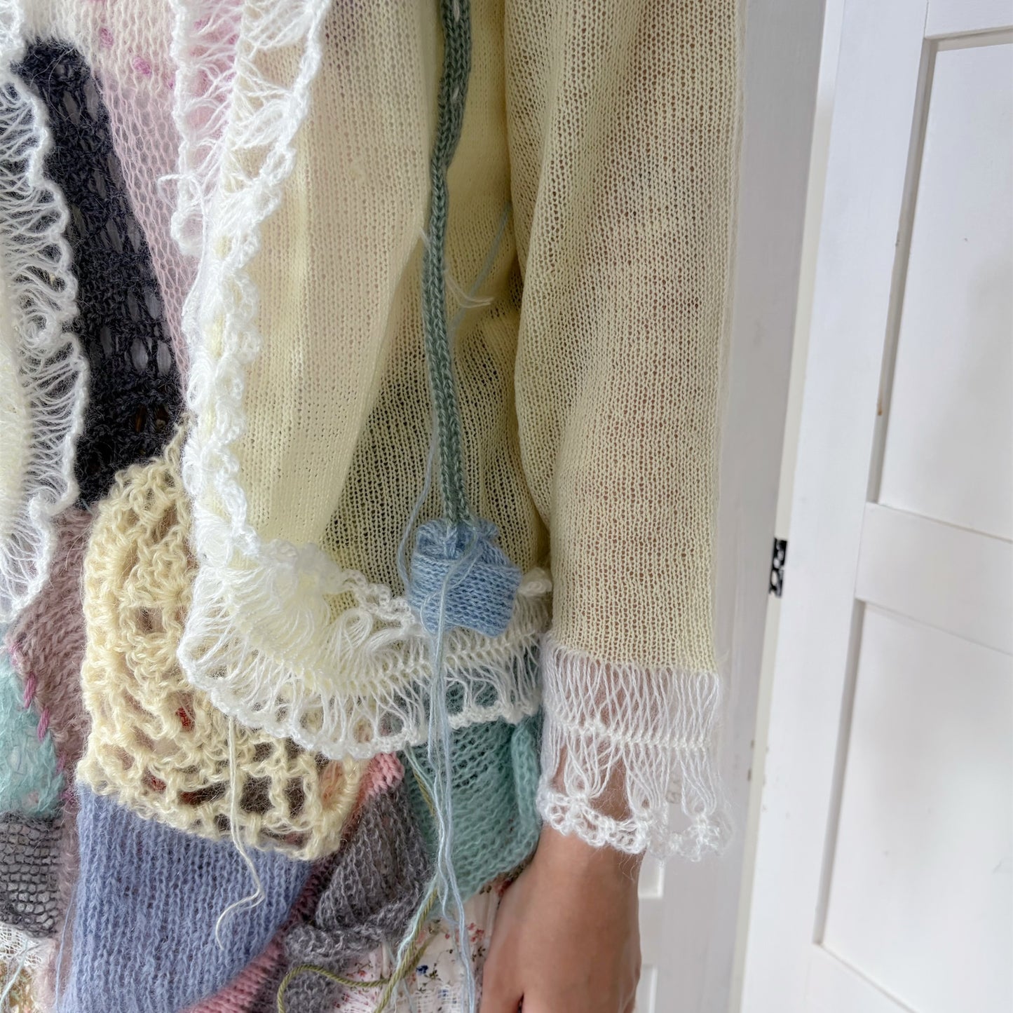 Flower cardigan / Ivory / フラワーカーディガン