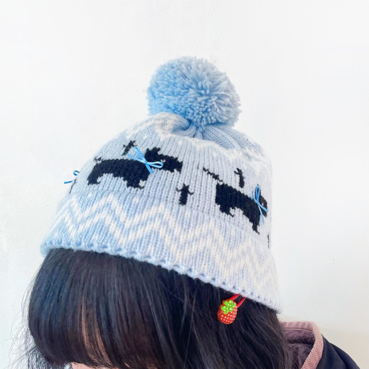 Puppies knitted hat / Blue / パピーニットハット