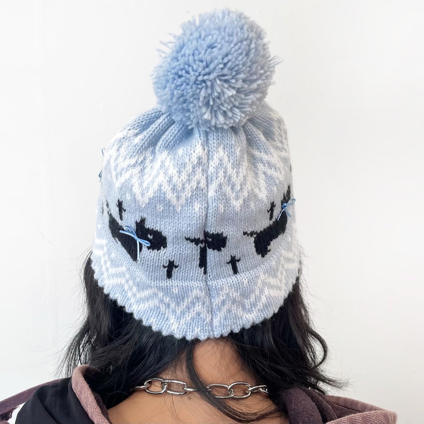 Puppies knitted hat / Blue / パピーニットハット