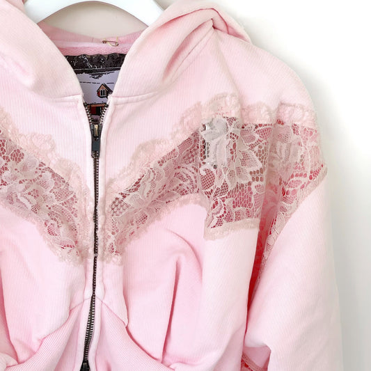 LACE PARKER / PINK / レースフーディー