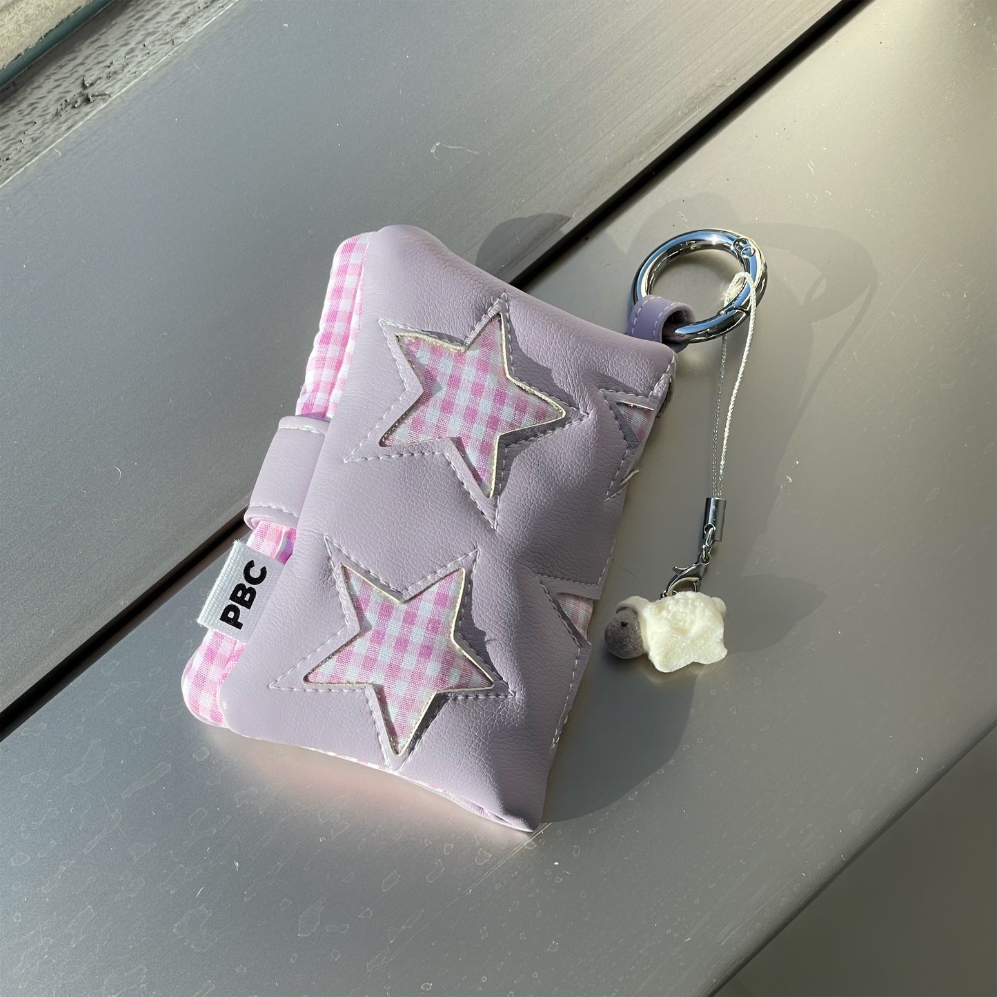 【SHEEP LIMITED】Lucky Card Book / gingham purple / カードケース