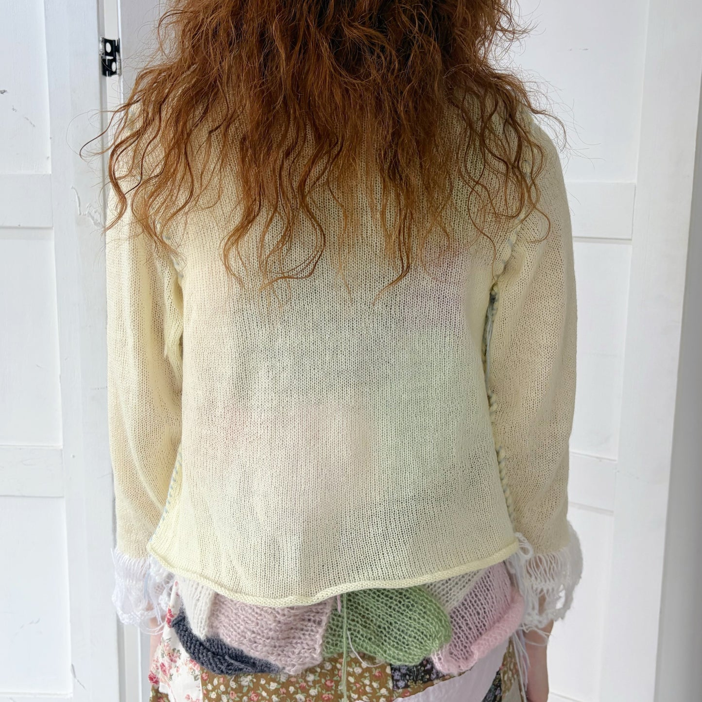 Flower cardigan / Ivory / フラワーカーディガン