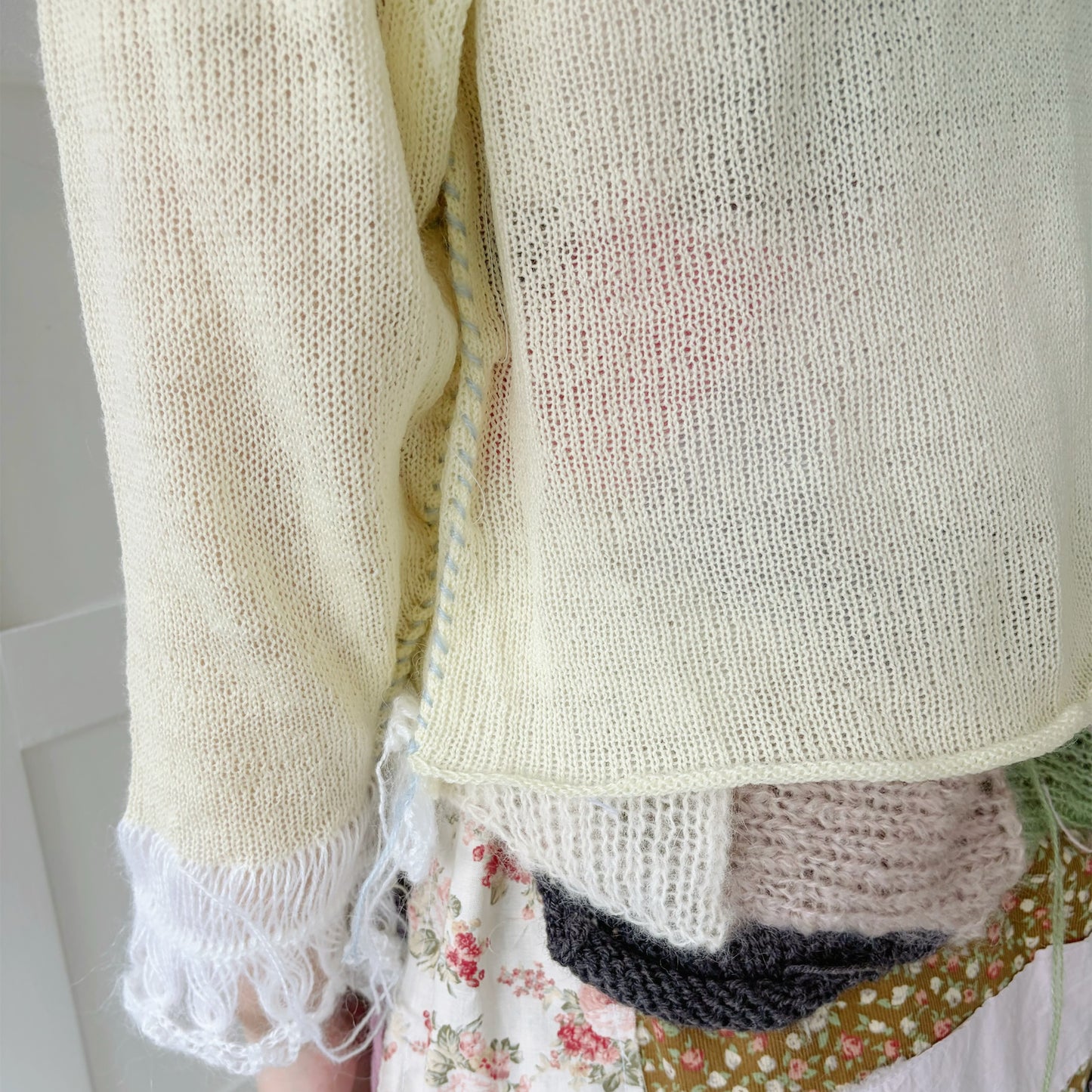 Flower cardigan / Ivory / フラワーカーディガン