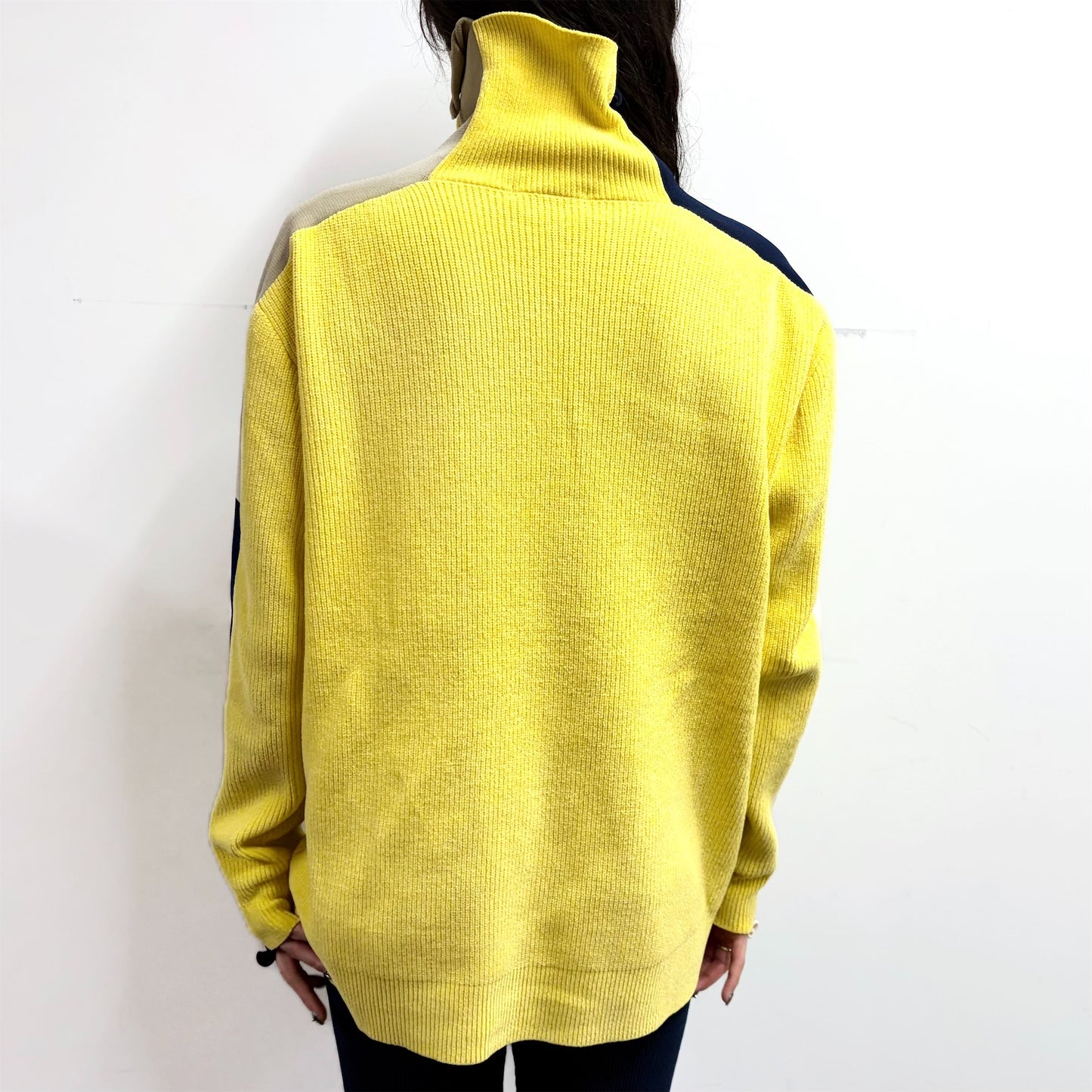 PANELED KNIT REGULAR / YELLOW / パネルニット