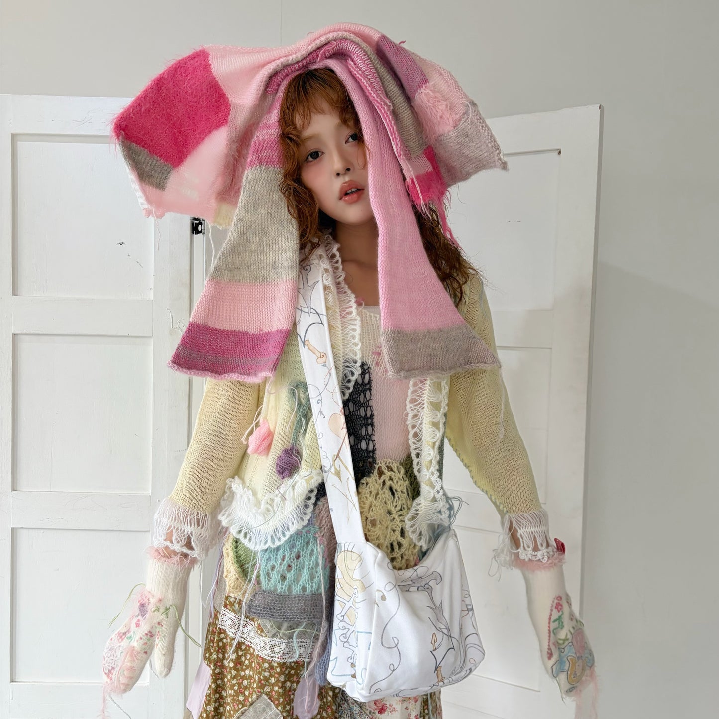 Flower cardigan / Ivory / フラワーカーディガン