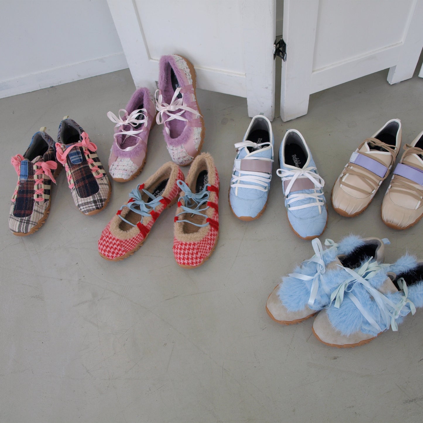 Turn / Pink tweed / yushokobayashiスニーカー