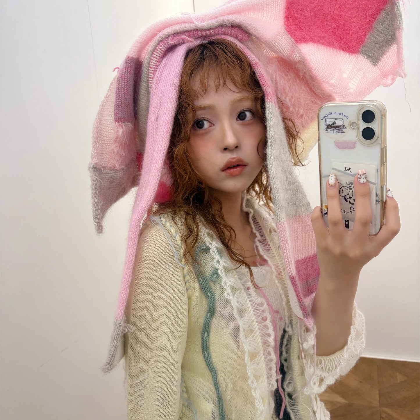 Flower cardigan / Ivory / フラワーカーディガン