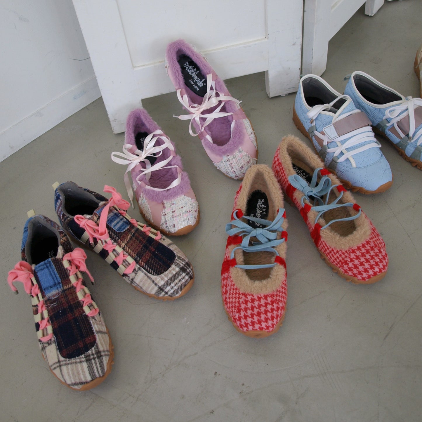 Turn / Pink tweed / yushokobayashiスニーカー
