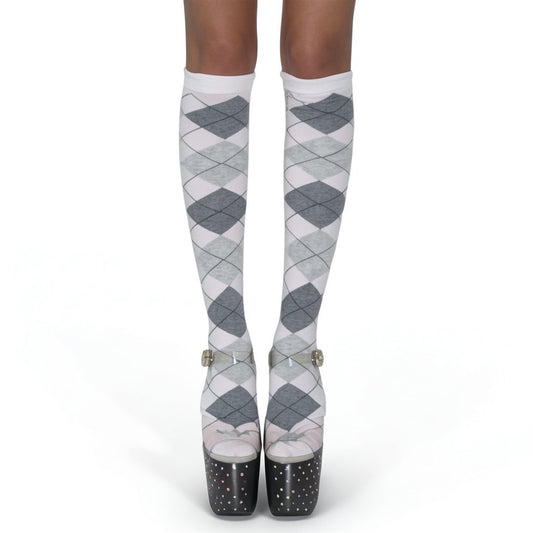 Alexia Socks / Pink / アーガイルハイソックス