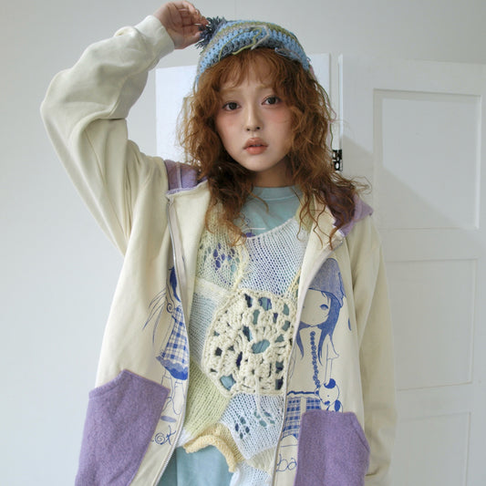 Patch work knit hat / Mix / パッチワークニットハット
