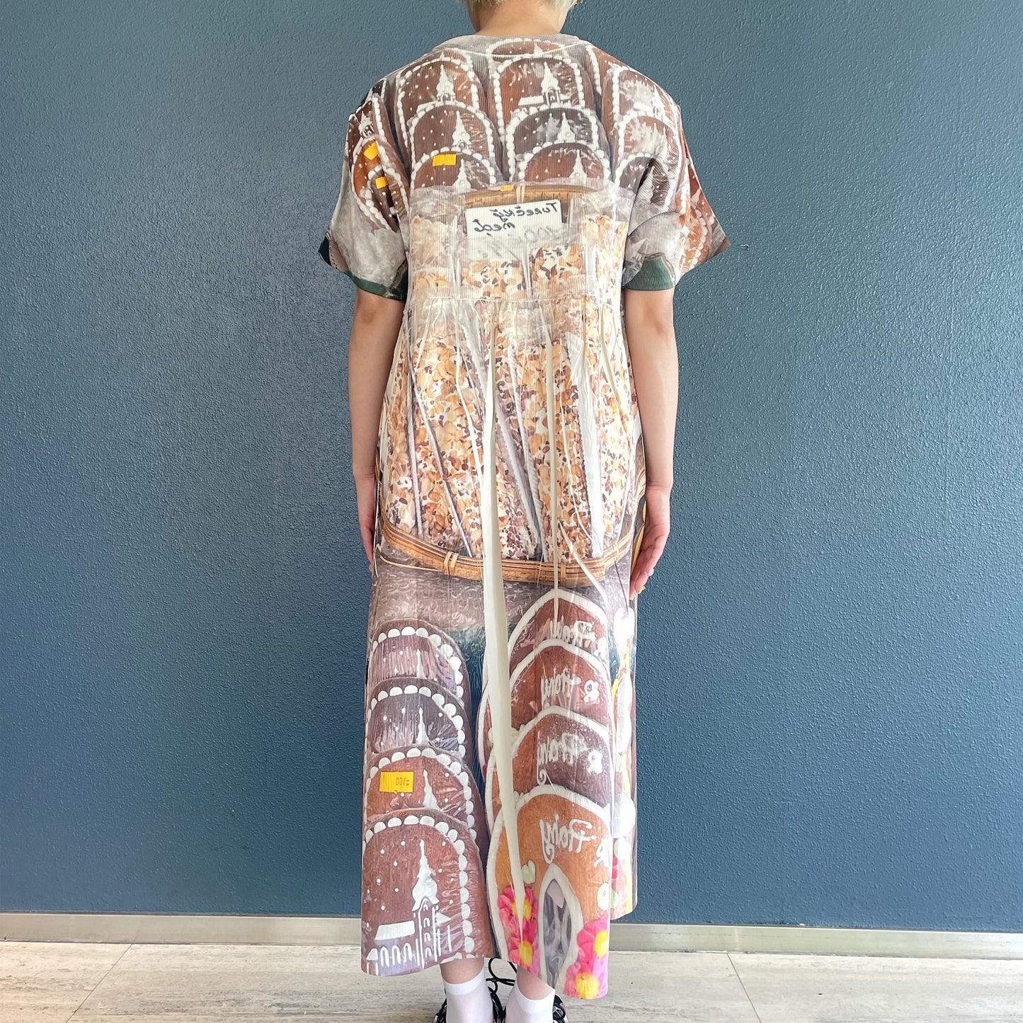 【SHEEP LIMITED】DIRECT PRINT RIB ONE-PIECE / COOKIE / ダイレクトプリントリブワンピース