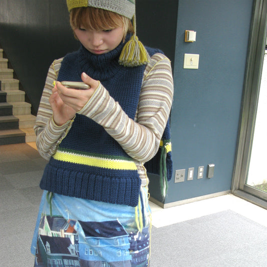stripe top / beige / ストライプトップ