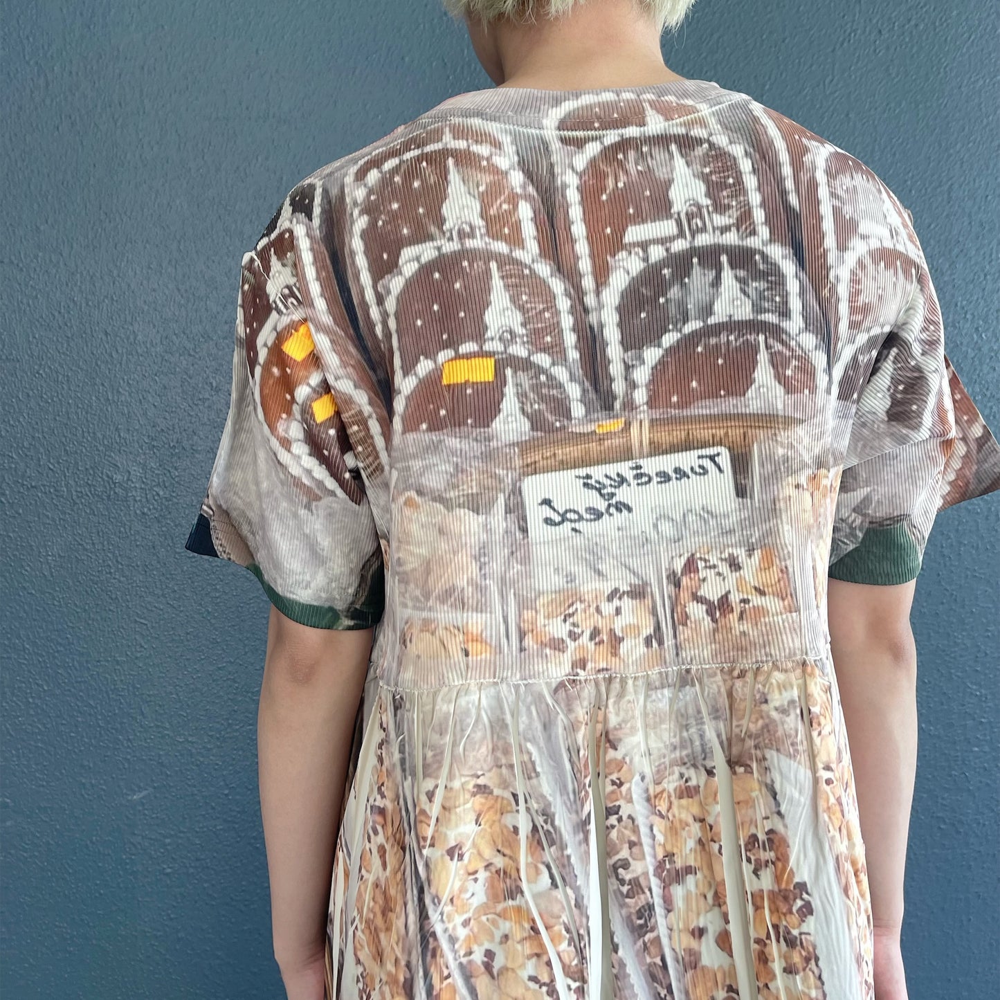 【SHEEP LIMITED】DIRECT PRINT RIB ONE-PIECE / COOKIE / ダイレクトプリントリブワンピース
