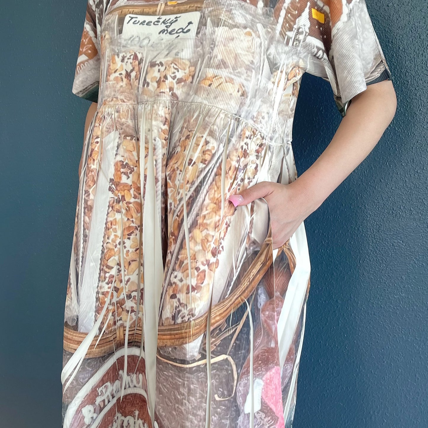 【SHEEP LIMITED】DIRECT PRINT RIB ONE-PIECE / COOKIE / ダイレクトプリントリブワンピース
