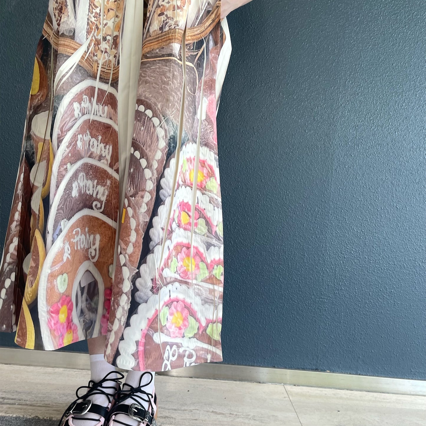 【SHEEP LIMITED】DIRECT PRINT RIB ONE-PIECE / COOKIE / ダイレクトプリントリブワンピース
