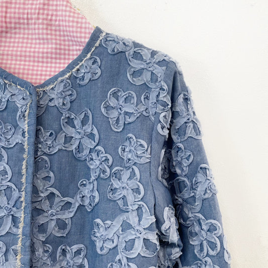 Flower Denim jacket / Blue / フラワーデニムジャケット