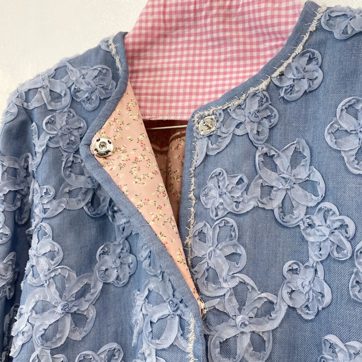 Flower Denim jacket / Blue / フラワーデニムジャケット