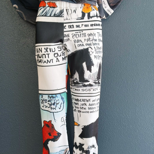 PRINT RIB FLARE PANTS / BEAR / プリントリブフレアパンツ