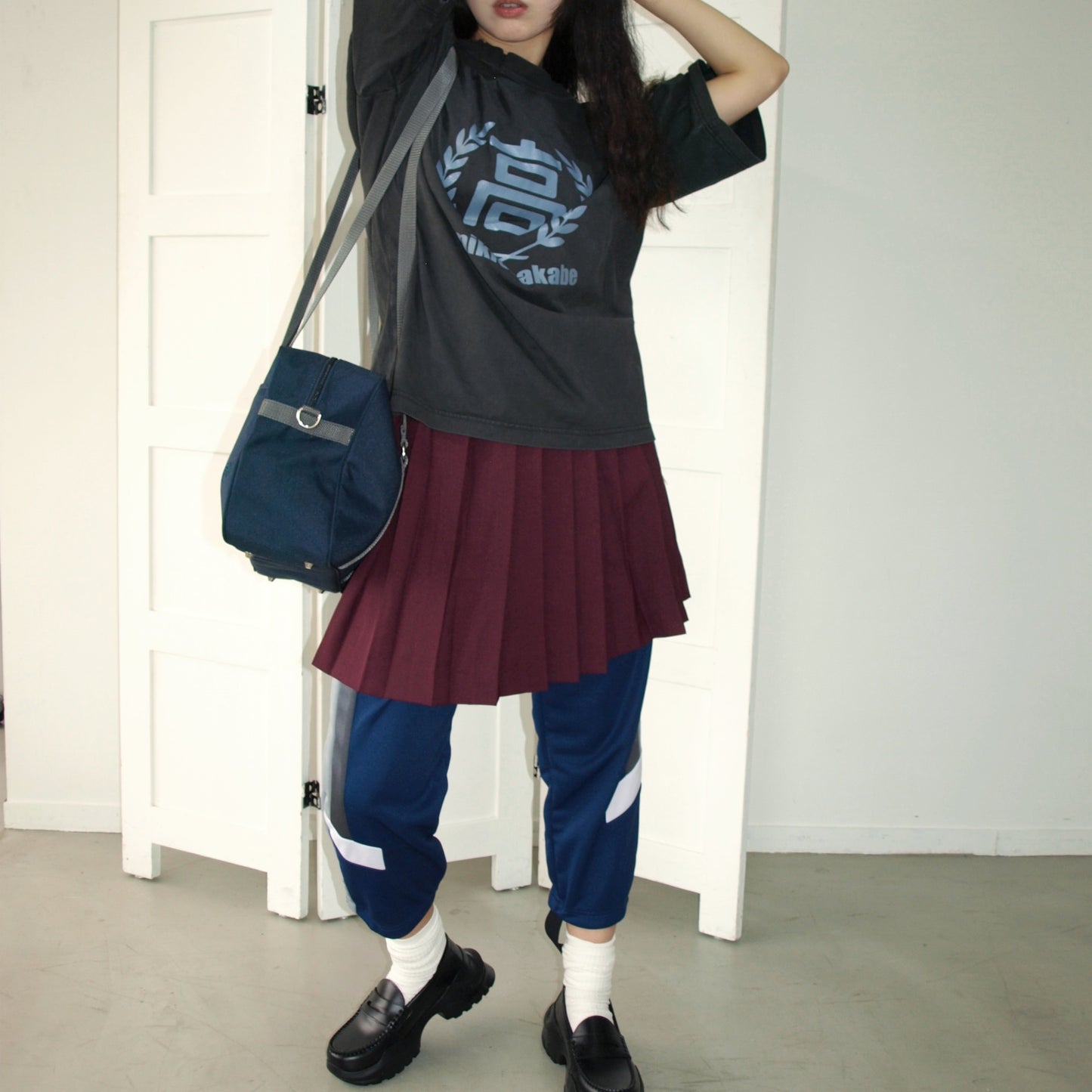 TWISTED PLEATS SKIRT / WINE / ワイヤープリーツスカート