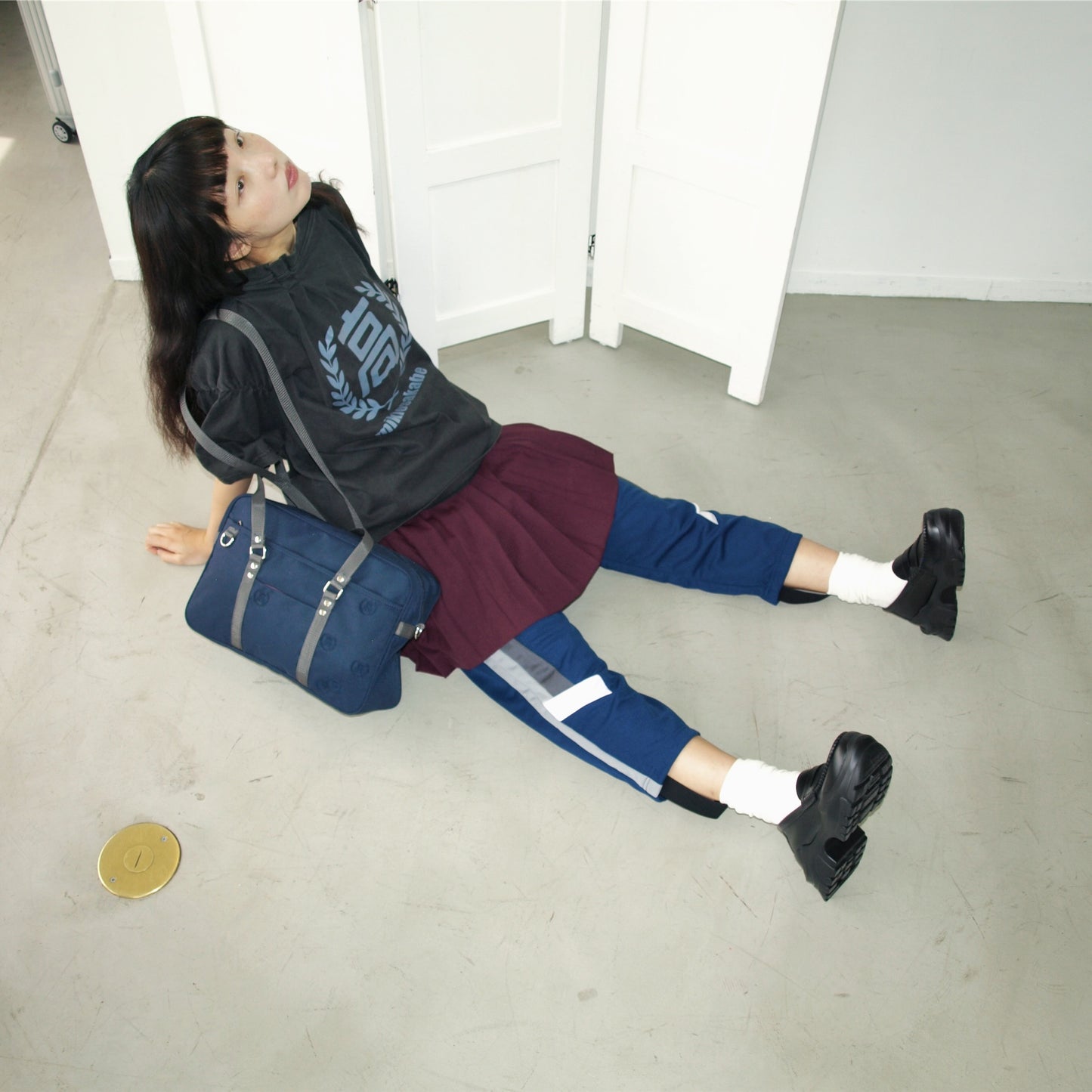 TWISTED PLEATS SKIRT / WINE / ワイヤープリーツスカート