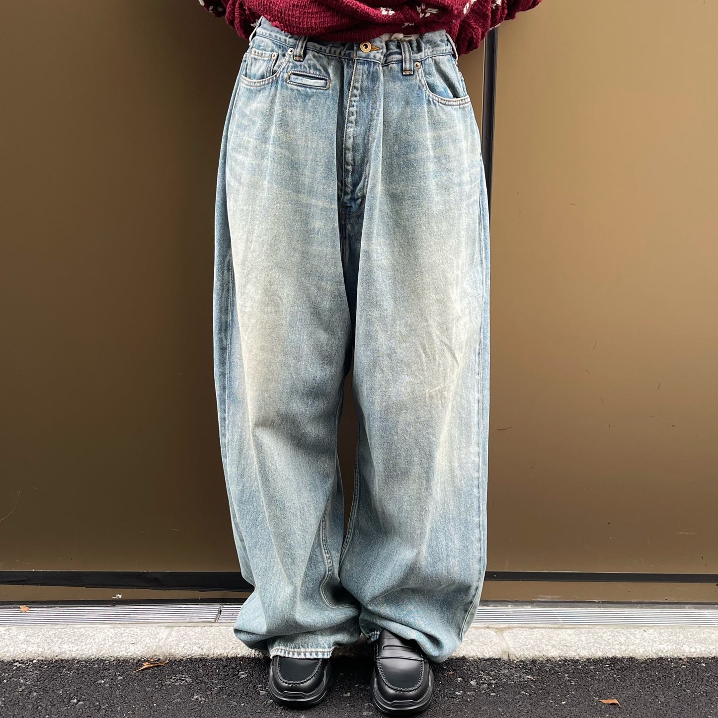 HIS OWN DENIM / BLUE / タックデニム