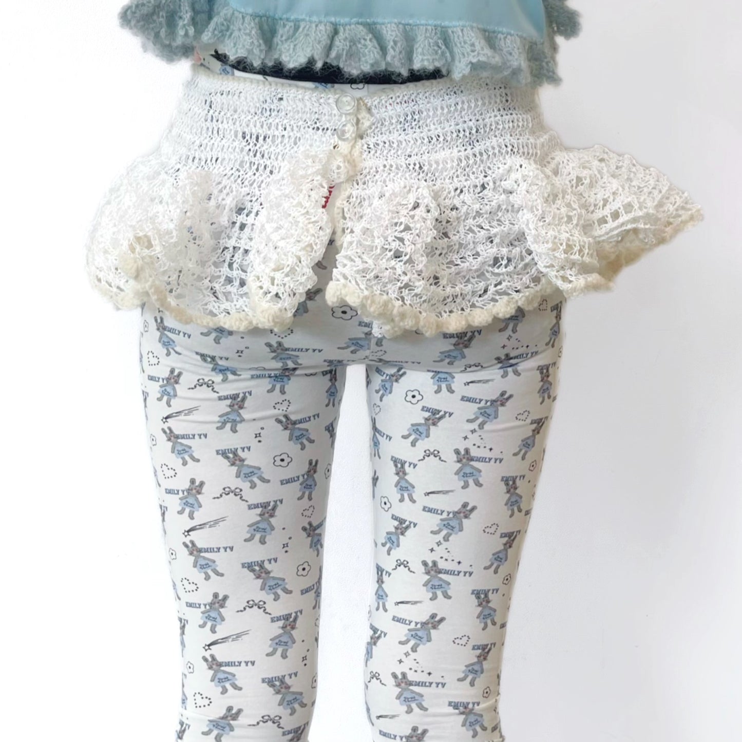 Plastic cord mimi gather skirt / white / コードミニスカート