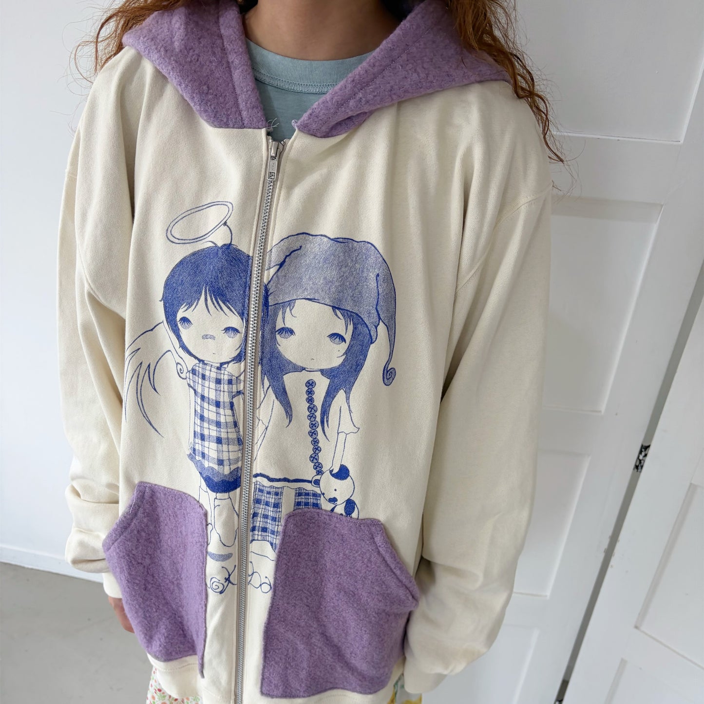 【Collabolation with Lee Haesun】Haesun Angels hoodie / Sand / グラフィックフーディー