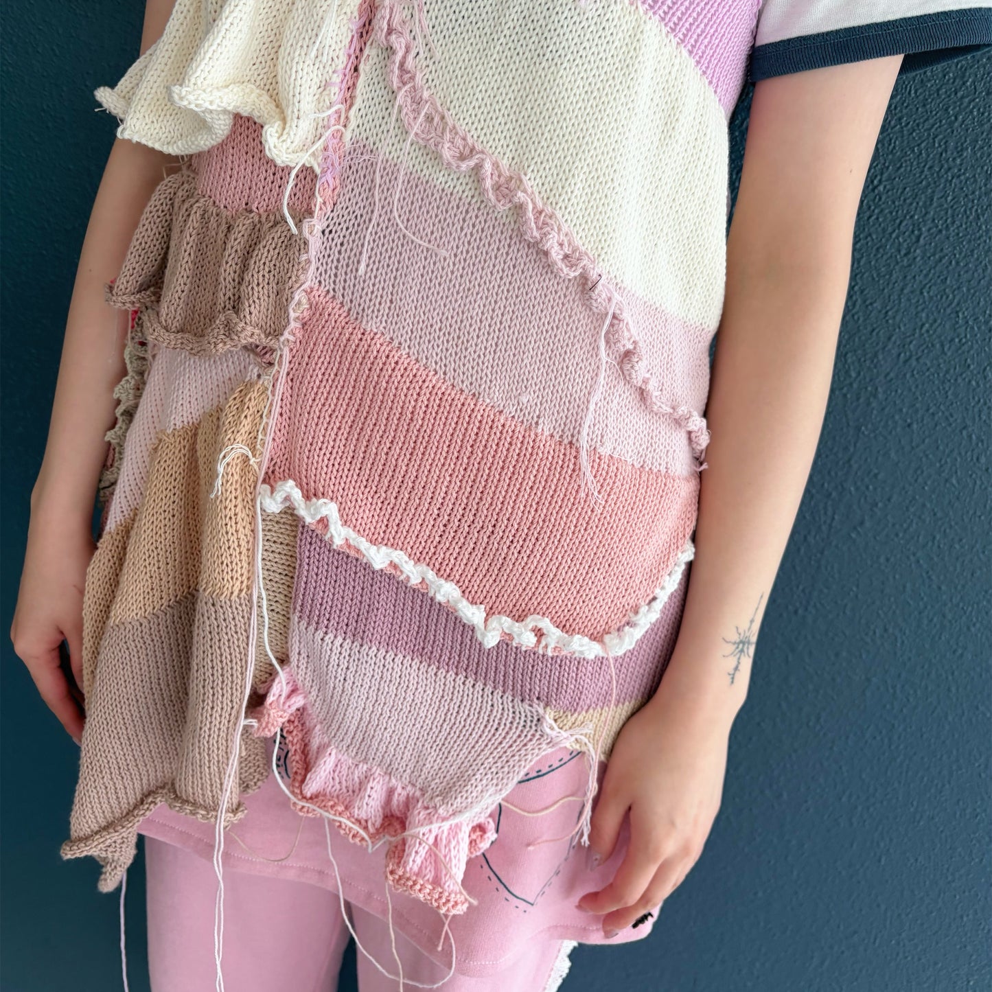 Pink knit dress / Pink Mix / ピンクニットドレス