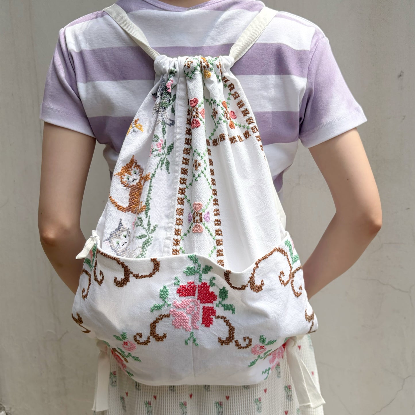TABLECLOTH drawstring backpack / テーブルクロスバックパック
