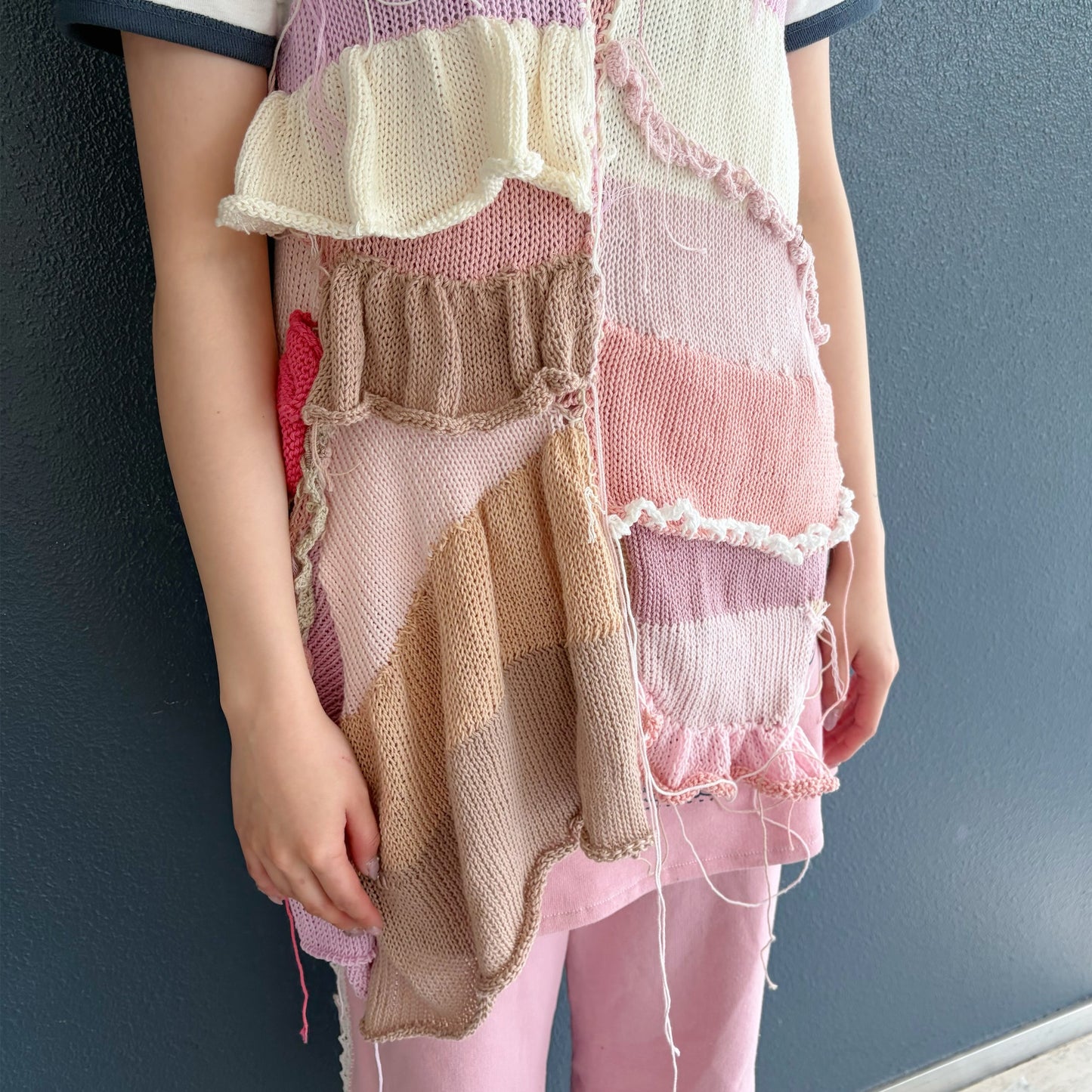 Pink knit dress / Pink Mix / ピンクニットドレス