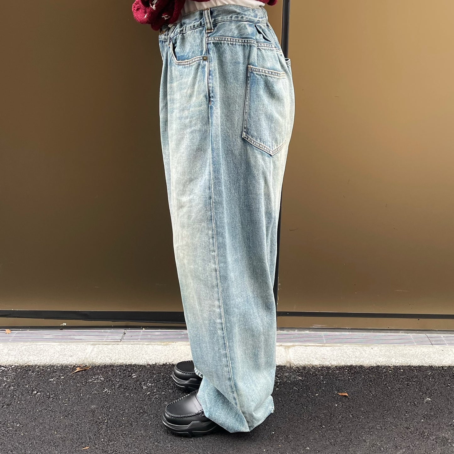 HIS OWN DENIM / BLUE / タックデニム