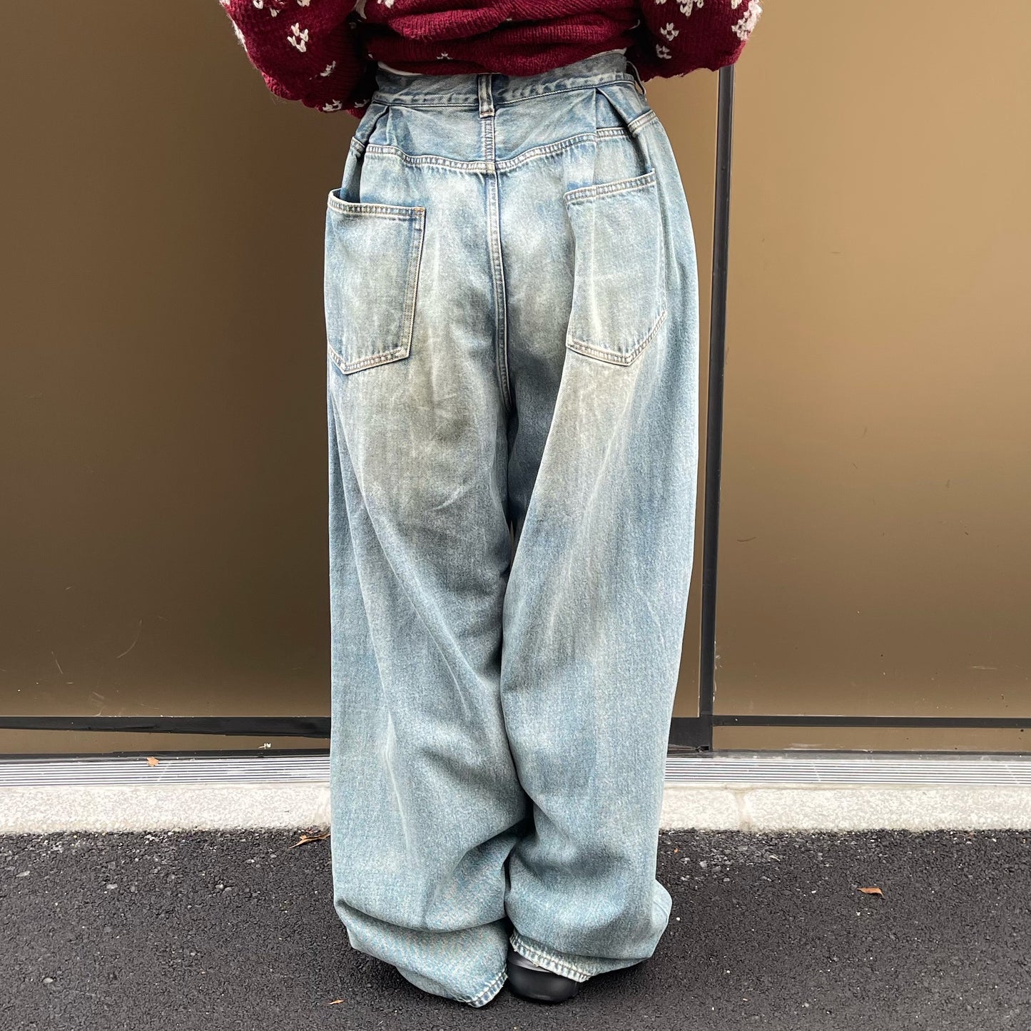 HIS OWN DENIM / BLUE / タックデニム