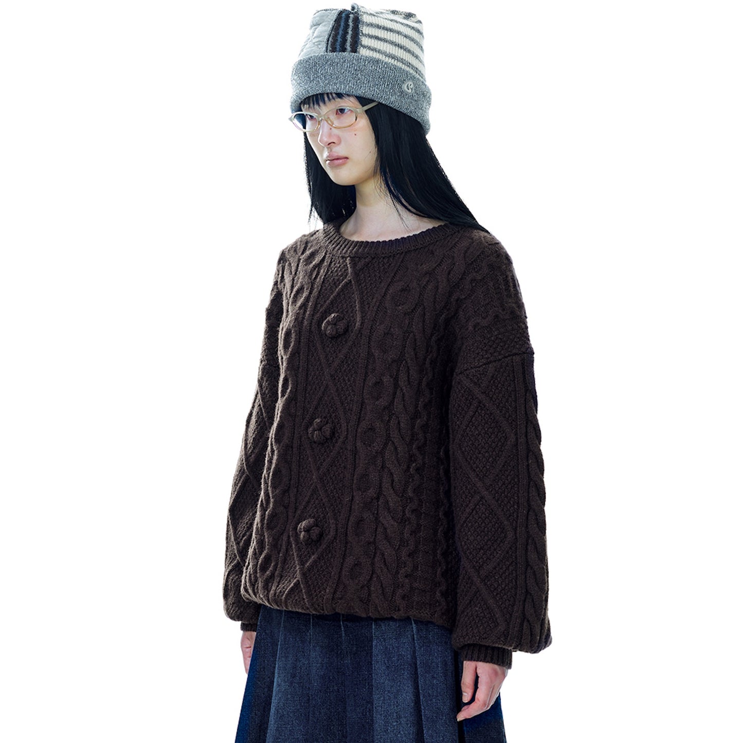 PATCHWORK BEANIE / GREY / パッチワークビーニー