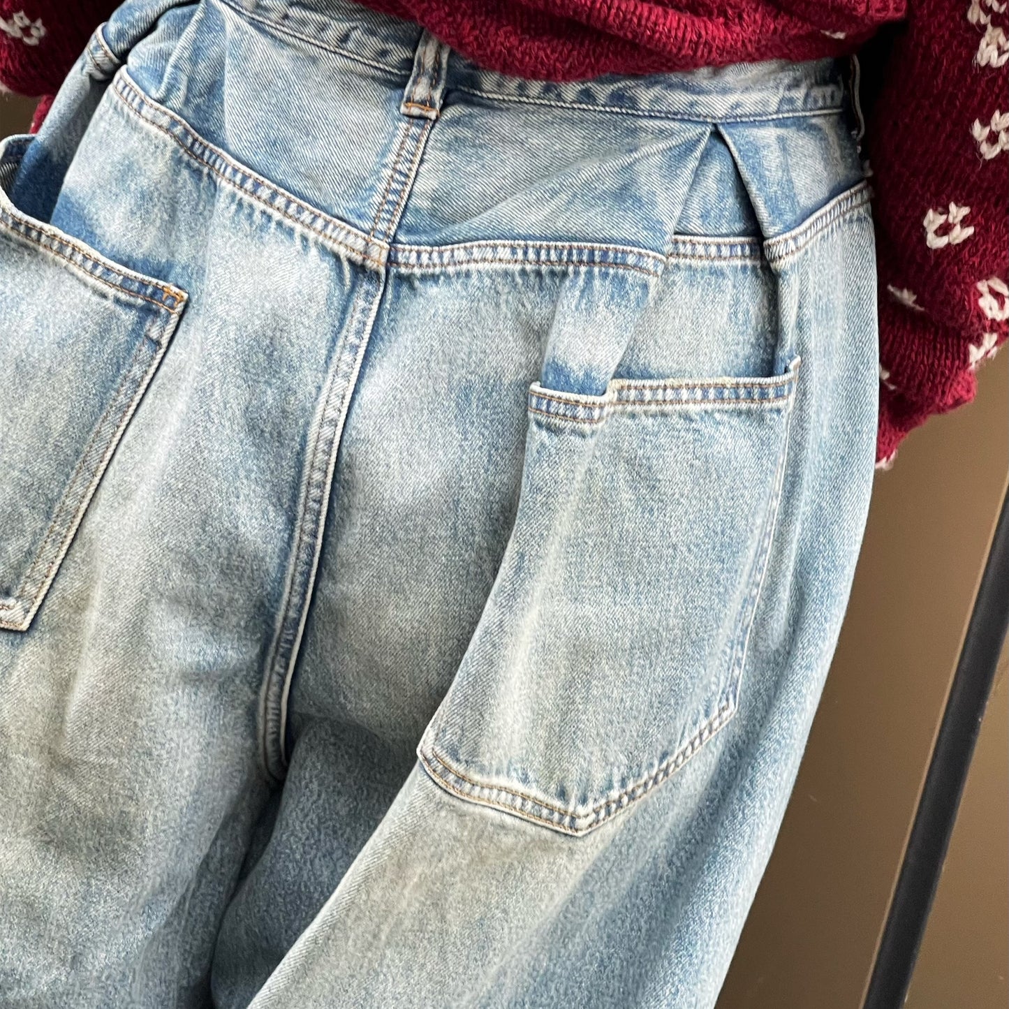 HIS OWN DENIM / BLUE / タックデニム