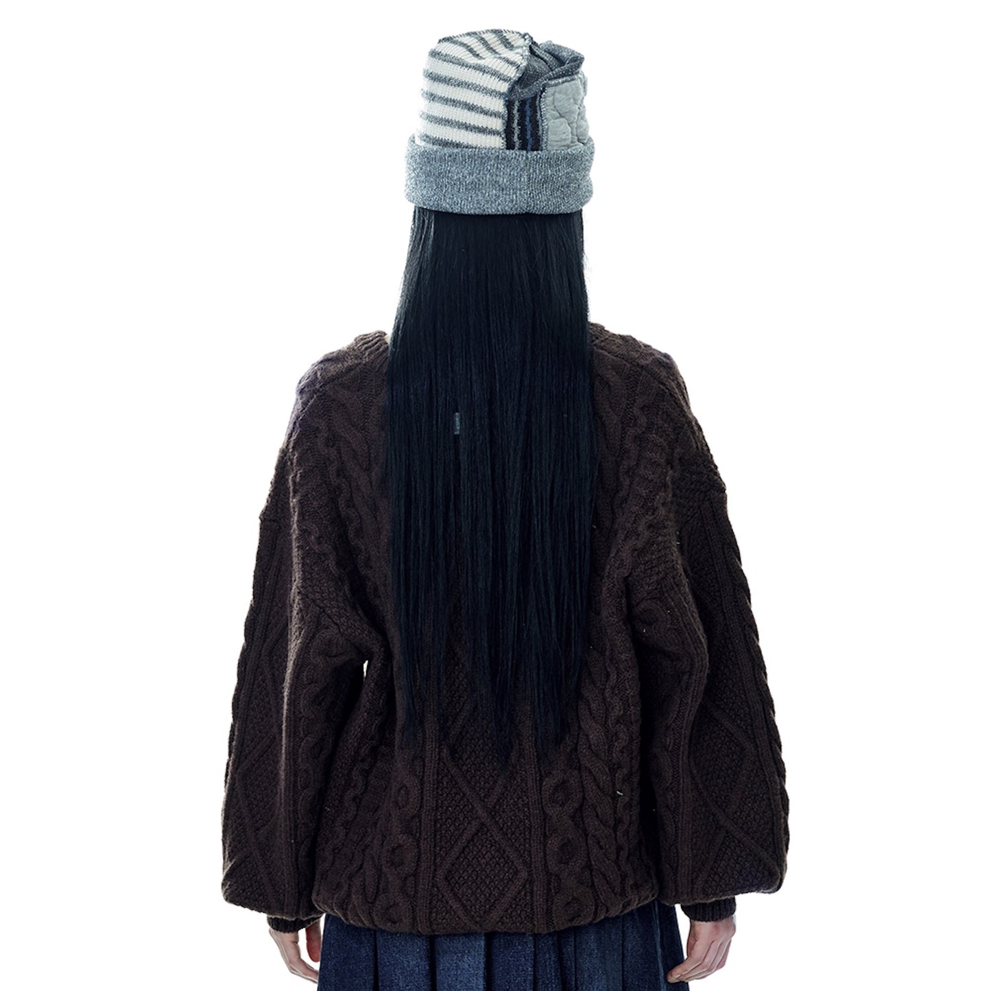 PATCHWORK BEANIE / GREY / パッチワークビーニー