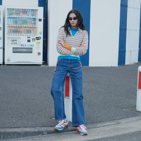 SKIPPER KNIT REGULAR / MINT / マルチカラーニット