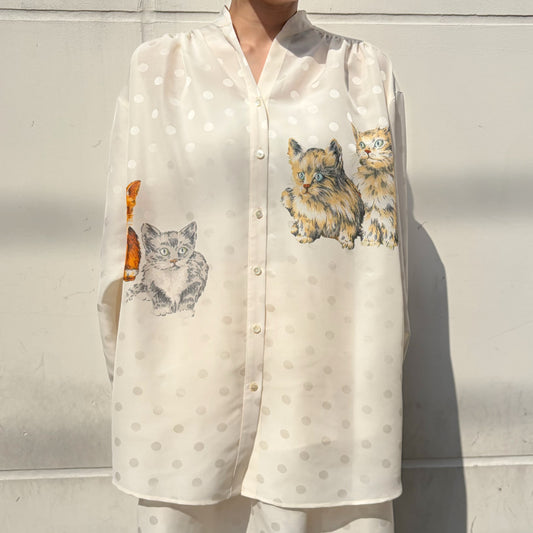 Cattot blouse / FROST ECRU / キャットブラウス