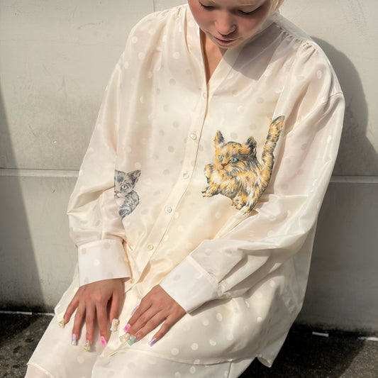 Cattot blouse / FROST ECRU / キャットブラウス
