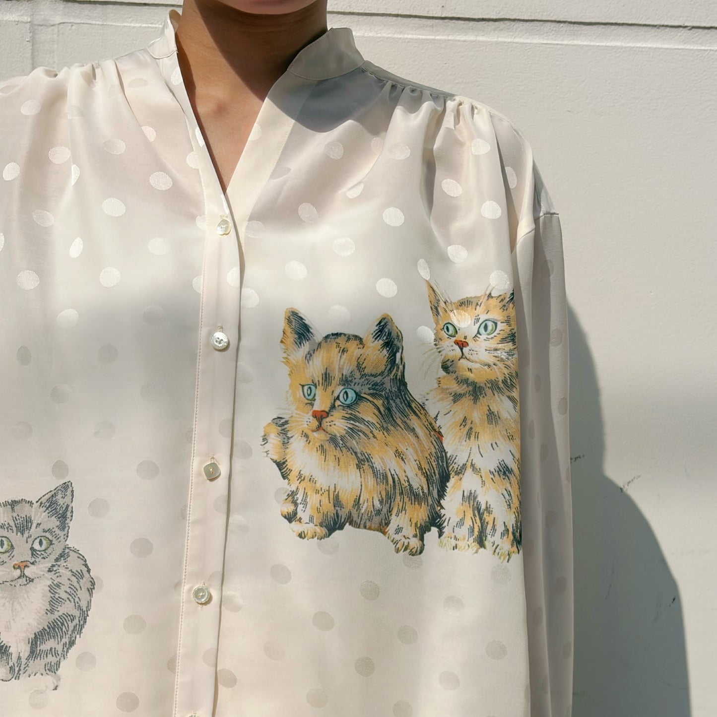 Cattot blouse / FROST ECRU / キャットブラウス