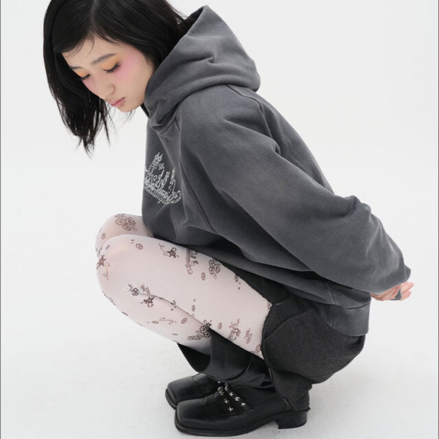 Scattered Print Tights / White / グラフィックタイツ