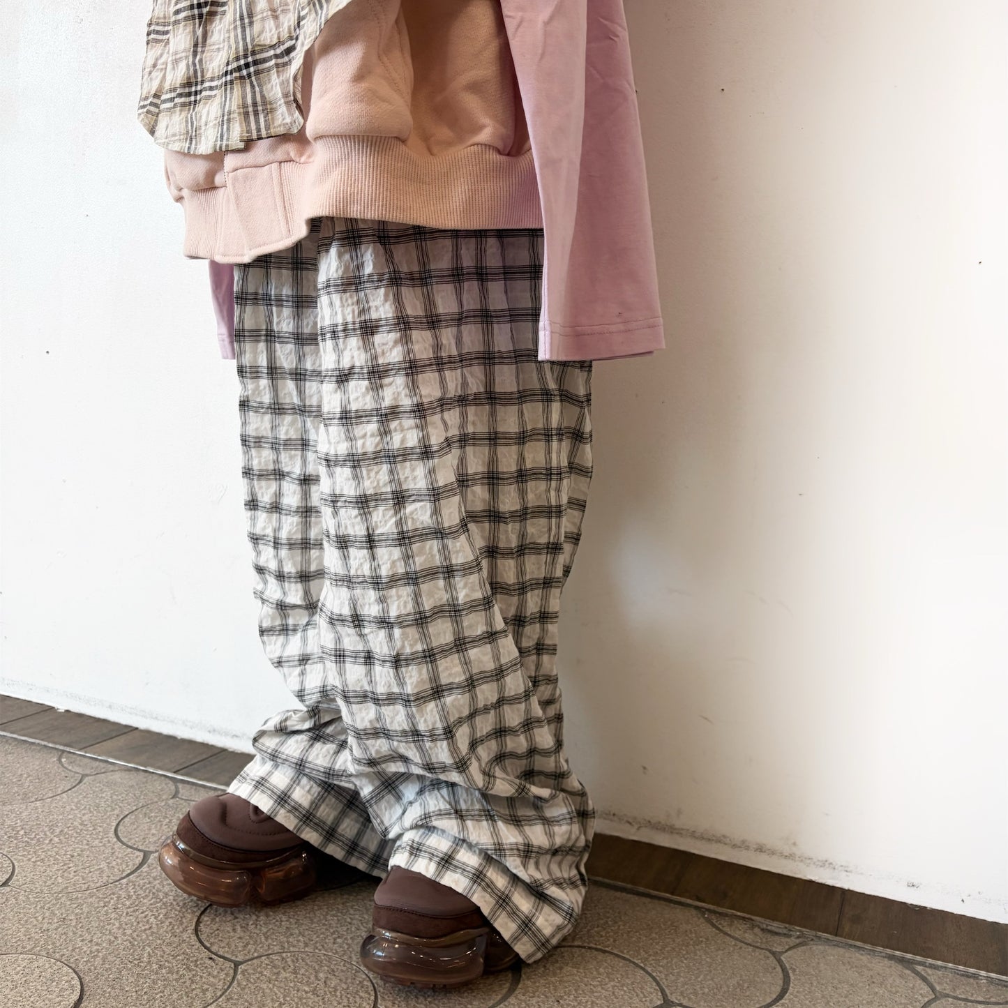 LAYERED PANTS / WHITE-BEIGE / レイヤードパンツ