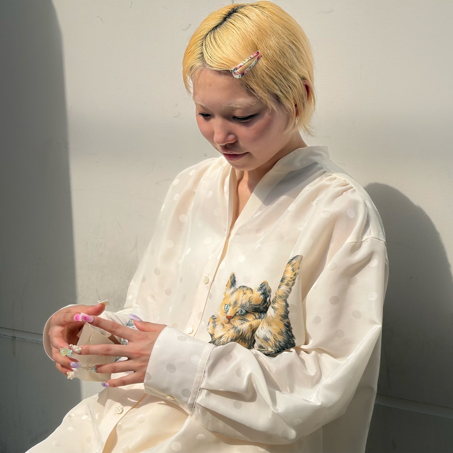 Cattot blouse / FROST ECRU / キャットブラウス