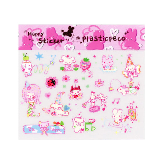 【peco】PET Shimmering Sticker - Pink Happiness / ステッカー