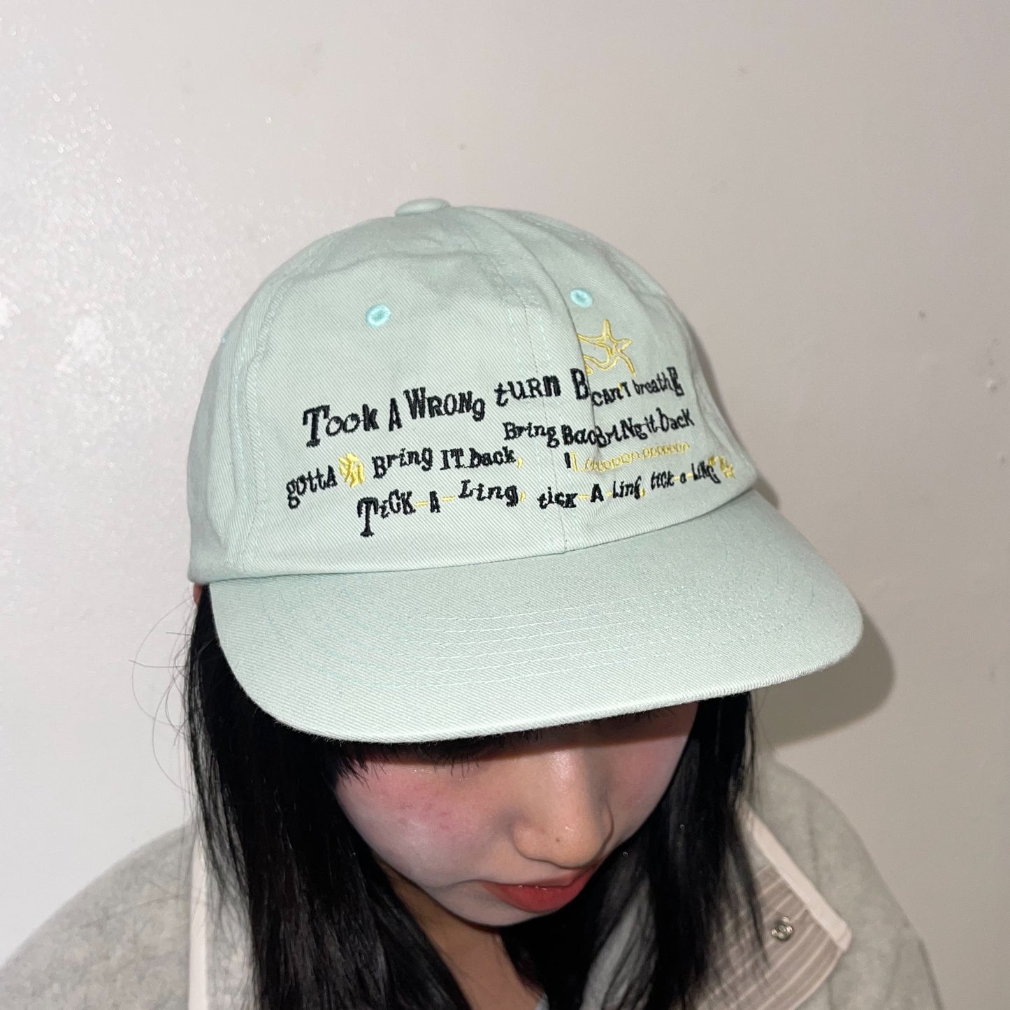 Twill Graphic Cap / Mint / グラフィック刺繍キャップ